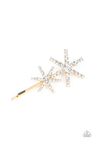 Megastar Minimalist Gold Hair Clip-Jewelry-Paparazzi Accessories-Ericka C Wise, $5 Jewelry Paparazzi accessories jewelry ericka champion wise elite consultant life of the party fashion fix lead and nickel free florida palm bay melbourne