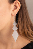 Danger Ahead Silver Earrings-Jewelry-Paparazzi Accessories-Ericka C Wise, $5 Jewelry Paparazzi accessories jewelry ericka champion wise elite consultant life of the party fashion fix lead and nickel free florida palm bay melbourne
