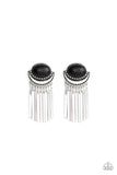 Monsoon Season Black Earrings-Jewelry-Paparazzi Accessories-Ericka C Wise, $5 Jewelry Paparazzi accessories jewelry ericka champion wise elite consultant life of the party fashion fix lead and nickel free florida palm bay melbourne