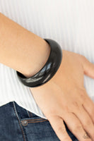 Whimsically Woodsy Black Bracelet-Jewelry-Paparazzi Accessories-Ericka C Wise, $5 Jewelry Paparazzi accessories jewelry ericka champion wise elite consultant life of the party fashion fix lead and nickel free florida palm bay melbourne