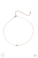 Humble Heart Rose Gold Choker Necklace-Jewelry-Paparazzi Accessories-Ericka C Wise, $5 Jewelry Paparazzi accessories jewelry ericka champion wise elite consultant life of the party fashion fix lead and nickel free florida palm bay melbourne