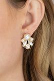 Royal Reverie Gold Post Earrings-Jewelry-Paparazzi Accessories-Ericka C Wise, $5 Jewelry Paparazzi accessories jewelry ericka champion wise elite consultant life of the party fashion fix lead and nickel free florida palm bay melbourne