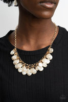 Beachfront and Center Gold Necklace-Jewelry-Paparazzi Accessories-Ericka C Wise, $5 Jewelry Paparazzi accessories jewelry ericka champion wise elite consultant life of the party fashion fix lead and nickel free florida palm bay melbourne
