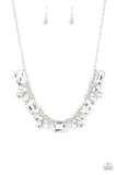 Long Live Sparkle White Necklace-Jewelry-Paparazzi Accessories-Ericka C Wise, $5 Jewelry Paparazzi accessories jewelry ericka champion wise elite consultant life of the party fashion fix lead and nickel free florida palm bay melbourne