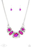 Futuristic Fashionista Pink Necklace-Jewelry-Paparazzi Accessories-Ericka C Wise, $5 Jewelry Paparazzi accessories jewelry ericka champion wise elite consultant life of the party fashion fix lead and nickel free florida palm bay melbourne
