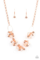 Effervescent Ensemble Copper Necklace-Jewelry-Paparazzi Accessories-Ericka C Wise, $5 Jewelry Paparazzi accessories jewelry ericka champion wise elite consultant life of the party fashion fix lead and nickel free florida palm bay melbourne