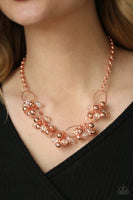 Effervescent Ensemble Copper Necklace-Jewelry-Paparazzi Accessories-Ericka C Wise, $5 Jewelry Paparazzi accessories jewelry ericka champion wise elite consultant life of the party fashion fix lead and nickel free florida palm bay melbourne