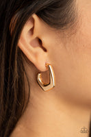 On The Hook Gold Hoop Earrings-Jewelry-Paparazzi Accessories-Ericka C Wise, $5 Jewelry Paparazzi accessories jewelry ericka champion wise elite consultant life of the party fashion fix lead and nickel free florida palm bay melbourne
