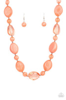 Staycation Stunner Orange Necklace-Jewelry-Paparazzi Accessories-Ericka C Wise, $5 Jewelry Paparazzi accessories jewelry ericka champion wise elite consultant life of the party fashion fix lead and nickel free florida palm bay melbourne