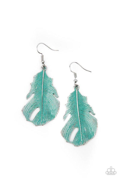 Heads Quill Roll Blue Earrings-Jewelry-Paparazzi Accessories-Ericka C Wise, $5 Jewelry Paparazzi accessories jewelry ericka champion wise elite consultant life of the party fashion fix lead and nickel free florida palm bay melbourne