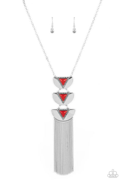 Gallery Expo Red Necklace-Jewelry-Paparazzi Accessories-Ericka C Wise, $5 Jewelry Paparazzi accessories jewelry ericka champion wise elite consultant life of the party fashion fix lead and nickel free florida palm bay melbourne