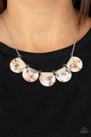 Mermaid Oasis Orange Necklace-Jewelry-Paparazzi Accessories-Ericka C Wise, $5 Jewelry Paparazzi accessories jewelry ericka champion wise elite consultant life of the party fashion fix lead and nickel free florida palm bay melbourne