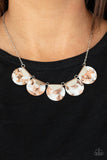 Mermaid Oasis Orange Necklace-Jewelry-Paparazzi Accessories-Ericka C Wise, $5 Jewelry Paparazzi accessories jewelry ericka champion wise elite consultant life of the party fashion fix lead and nickel free florida palm bay melbourne