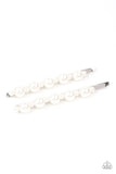 Put A Pin In It White Hair Clip-Jewelry-Paparazzi Accessories-Ericka C Wise, $5 Jewelry Paparazzi accessories jewelry ericka champion wise elite consultant life of the party fashion fix lead and nickel free florida palm bay melbourne