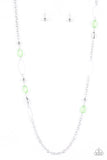Sheer as Fate Green Necklace-Jewelry-Paparazzi Accessories-Ericka C Wise, $5 Jewelry Paparazzi accessories jewelry ericka champion wise elite consultant life of the party fashion fix lead and nickel free florida palm bay melbourne