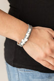 Pebble Paradise Silver Urban Bracelet-Jewelry-Paparazzi Accessories-Ericka C Wise, $5 Jewelry Paparazzi accessories jewelry ericka champion wise elite consultant life of the party fashion fix lead and nickel free florida palm bay melbourne