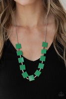 Hello, Material Girl Green Necklace-Jewelry-Paparazzi Accessories-Ericka C Wise, $5 Jewelry Paparazzi accessories jewelry ericka champion wise elite consultant life of the party fashion fix lead and nickel free florida palm bay melbourne