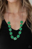 Hello, Material Girl Green Necklace-Jewelry-Paparazzi Accessories-Ericka C Wise, $5 Jewelry Paparazzi accessories jewelry ericka champion wise elite consultant life of the party fashion fix lead and nickel free florida palm bay melbourne