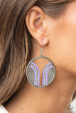 Delightfully Deco Purple Earrings-Jewelry-Paparazzi Accessories-Ericka C Wise, $5 Jewelry Paparazzi accessories jewelry ericka champion wise elite consultant life of the party fashion fix lead and nickel free florida palm bay melbourne