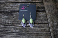 Vintage Green Stone Earrings-Jewelry-Paparazzi Accessories-Ericka C Wise, $5 Jewelry Paparazzi accessories jewelry ericka champion wise elite consultant life of the party fashion fix lead and nickel free florida palm bay melbourne