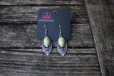 Vintage Green Stone Earrings-Jewelry-Paparazzi Accessories-Ericka C Wise, $5 Jewelry Paparazzi accessories jewelry ericka champion wise elite consultant life of the party fashion fix lead and nickel free florida palm bay melbourne