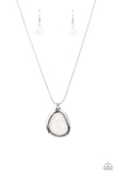 Canyon Oasis White Necklace-Jewelry-Paparazzi Accessories-Ericka C Wise, $5 Jewelry Paparazzi accessories jewelry ericka champion wise elite consultant life of the party fashion fix lead and nickel free florida palm bay melbourne