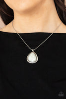 Canyon Oasis White Necklace-Jewelry-Paparazzi Accessories-Ericka C Wise, $5 Jewelry Paparazzi accessories jewelry ericka champion wise elite consultant life of the party fashion fix lead and nickel free florida palm bay melbourne