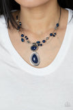 Discovering Destinations Blue Necklace-Jewelry-Paparazzi Accessories-Ericka C Wise, $5 Jewelry Paparazzi accessories jewelry ericka champion wise elite consultant life of the party fashion fix lead and nickel free florida palm bay melbourne