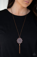 From Sunup to Sundown Copper Necklace-Jewelry-Paparazzi Accessories-Ericka C Wise, $5 Jewelry Paparazzi accessories jewelry ericka champion wise elite consultant life of the party fashion fix lead and nickel free florida palm bay melbourne