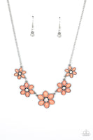 Prairie Party Orange Necklace-Jewelry-Paparazzi Accessories-Ericka C Wise, $5 Jewelry Paparazzi accessories jewelry ericka champion wise elite consultant life of the party fashion fix lead and nickel free florida palm bay melbourne