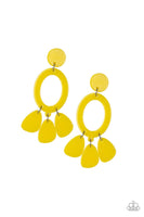 Sparkling Shores Yellow Post Earring-Jewelry-Paparazzi Accessories-Ericka C Wise, $5 Jewelry Paparazzi accessories jewelry ericka champion wise elite consultant life of the party fashion fix lead and nickel free florida palm bay melbourne