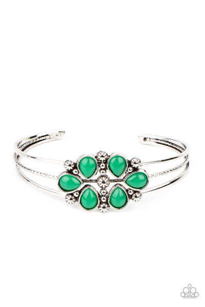 Taj Mahal Meadow Green Bracelet-Jewelry-Ericka C Wise, $5 Jewelry-Ericka C Wise, $5 Jewelry Paparazzi accessories jewelry ericka champion wise elite consultant life of the party fashion fix lead and nickel free florida palm bay melbourne