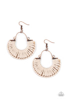 Threadbare Beauty Copper Earrings-Jewelry-Paparazzi Accessories-Ericka C Wise, $5 Jewelry Paparazzi accessories jewelry ericka champion wise elite consultant life of the party fashion fix lead and nickel free florida palm bay melbourne