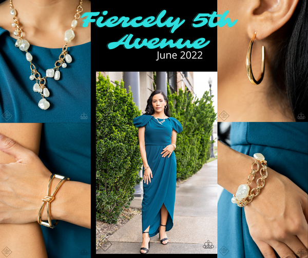 Fiercely 5th Avenue Fashion Fix, June 2022-Jewelry-Paparazzi Accessories-Ericka C Wise, $5 Jewelry Paparazzi accessories jewelry ericka champion wise elite consultant life of the party fashion fix lead and nickel free florida palm bay melbourne