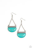Mesa Mezzanine Blue Earrings-Jewelry-Paparazzi Accessories-Ericka C Wise, $5 Jewelry Paparazzi accessories jewelry ericka champion wise elite consultant life of the party fashion fix lead and nickel free florida palm bay melbourne