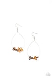 South Beach Serenity Brown Earrings-Jewelry-Paparazzi Accessories-Ericka C Wise, $5 Jewelry Paparazzi accessories jewelry ericka champion wise elite consultant life of the party fashion fix lead and nickel free florida palm bay melbourne