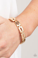 Closed Circuit Gold Bracelet-Jewelry-Paparazzi Accessories-Ericka C Wise, $5 Jewelry Paparazzi accessories jewelry ericka champion wise elite consultant life of the party fashion fix lead and nickel free florida palm bay melbourne