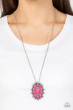 Mojave Medallion Pink Necklace-Jewelry-Paparazzi Accessories-Ericka C Wise, $5 Jewelry Paparazzi accessories jewelry ericka champion wise elite consultant life of the party fashion fix lead and nickel free florida palm bay melbourne