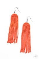 Right as Rainbow Orange Earrings-Jewelry-Paparazzi Accessories-Ericka C Wise, $5 Jewelry Paparazzi accessories jewelry ericka champion wise elite consultant life of the party fashion fix lead and nickel free florida palm bay melbourne