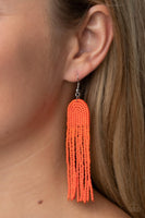 Right as Rainbow Orange Earrings-Jewelry-Paparazzi Accessories-Ericka C Wise, $5 Jewelry Paparazzi accessories jewelry ericka champion wise elite consultant life of the party fashion fix lead and nickel free florida palm bay melbourne