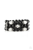 Undeniably Dapper Black Bracelet-Jewelry-Paparazzi Accessories-Ericka C Wise, $5 Jewelry Paparazzi accessories jewelry ericka champion wise elite consultant life of the party fashion fix lead and nickel free florida palm bay melbourne