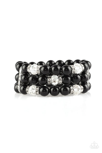 Undeniably Dapper Black Bracelet-Jewelry-Paparazzi Accessories-Ericka C Wise, $5 Jewelry Paparazzi accessories jewelry ericka champion wise elite consultant life of the party fashion fix lead and nickel free florida palm bay melbourne
