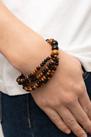 Oceania Oasis Black Bracelet-Jewelry-Paparazzi Accessories-Ericka C Wise, $5 Jewelry Paparazzi accessories jewelry ericka champion wise elite consultant life of the party fashion fix lead and nickel free florida palm bay melbourne