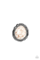 Salt Of the Earth White Ring-Jewelry-Paparazzi Accessories-Ericka C Wise, $5 Jewelry Paparazzi accessories jewelry ericka champion wise elite consultant life of the party fashion fix lead and nickel free florida palm bay melbourne