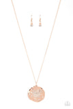 Boom and Combust Rose Gold Necklace-Jewelry-Paparazzi Accessories-Ericka C Wise, $5 Jewelry Paparazzi accessories jewelry ericka champion wise elite consultant life of the party fashion fix lead and nickel free florida palm bay melbourne
