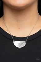 Cool, Palm, and Collected Silver Necklace-Jewelry-Paparazzi Accessories-Ericka C Wise, $5 Jewelry Paparazzi accessories jewelry ericka champion wise elite consultant life of the party fashion fix lead and nickel free florida palm bay melbourne