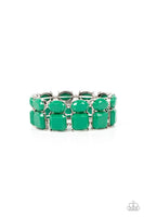 Don't Forget Your Toga Green Bracelet-Jewelry-Paparazzi Accessories-Ericka C Wise, $5 Jewelry Paparazzi accessories jewelry ericka champion wise elite consultant life of the party fashion fix lead and nickel free florida palm bay melbourne
