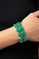 Don't Forget Your Toga Green Bracelet-Jewelry-Paparazzi Accessories-Ericka C Wise, $5 Jewelry Paparazzi accessories jewelry ericka champion wise elite consultant life of the party fashion fix lead and nickel free florida palm bay melbourne