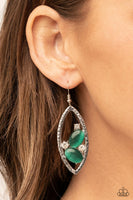 Famously Fashionable Green Earrings-Jewelry-Paparazzi Accessories-Ericka C Wise, $5 Jewelry Paparazzi accessories jewelry ericka champion wise elite consultant life of the party fashion fix lead and nickel free florida palm bay melbourne