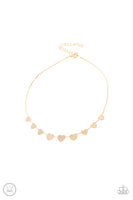Dainty Desire Gold Necklace-Jewelry-Paparazzi Accessories-Ericka C Wise, $5 Jewelry Paparazzi accessories jewelry ericka champion wise elite consultant life of the party fashion fix lead and nickel free florida palm bay melbourne